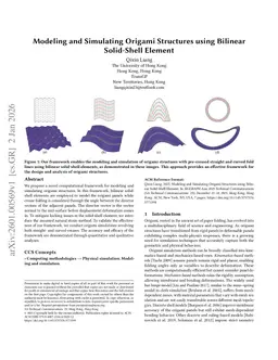 Modeling and Simulating Origami Structures using Bilinear Solid-Shell Element