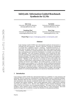 InfoSynth: Information-Guided Benchmark Synthesis for LLMs