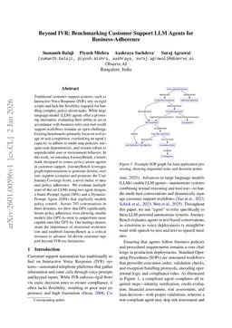 Beyond IVR: Benchmarking Customer Support LLM Agents for Business-Adherence