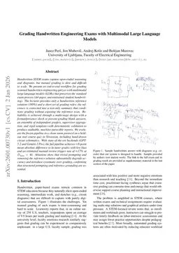Grading Handwritten Engineering Exams with Multimodal Large Language Models