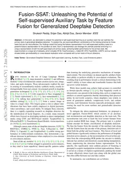 Fusion-SSAT: Unleashing the Potential of Self-supervised Auxiliary Task by Feature Fusion for Generalized Deepfake Detection