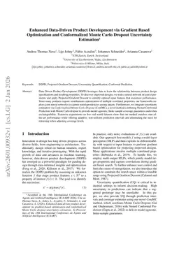 Enhanced Data-Driven Product Development via Gradient Based Optimization and Conformalized Monte Carlo Dropout Uncertainty Estimation