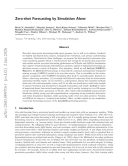 Zero-shot Forecasting by Simulation Alone