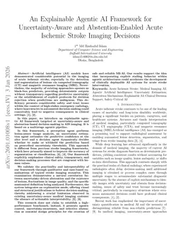 An Explainable Agentic AI Framework for Uncertainty-Aware and Abstention-Enabled Acute Ischemic Stroke Imaging Decisions