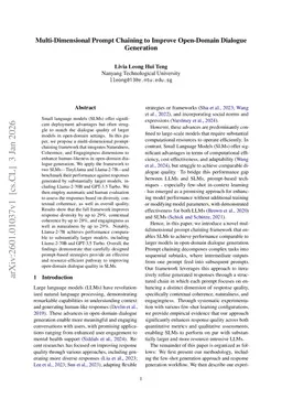 Multi-Dimensional Prompt Chaining to Improve Open-Domain Dialogue Generation