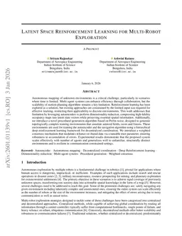 Latent Space Reinforcement Learning for Multi-Robot Exploration