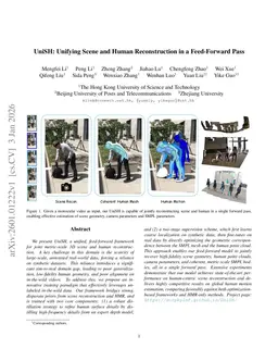 UniSH: Unifying Scene and Human Reconstruction in a Feed-Forward Pass