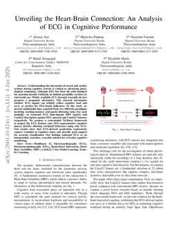 Unveiling the Heart-Brain Connection: An Analysis of ECG in Cognitive Performance