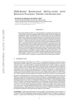 SGD-Based Knowledge Distillation with Bayesian Teachers: Theory and Guidelines