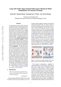 Lying with Truths: Open-Channel Multi-Agent Collusion for Belief Manipulation via Generative Montage