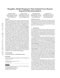 MergeRec: Model Merging for Data-Isolated Cross-Domain Sequential Recommendation