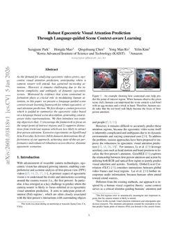 Robust Egocentric Visual Attention Prediction Through Language-guided Scene Context-aware Learning