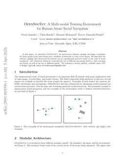 OpenSocInt: A Multi-modal Training Environment for Human-Aware Social Navigation