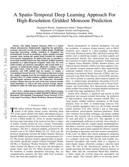 A Spatio-Temporal Deep Learning Approach For High-Resolution Gridded Monsoon Prediction