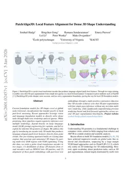 PatchAlign3D: Local Feature Alignment for Dense 3D Shape understanding