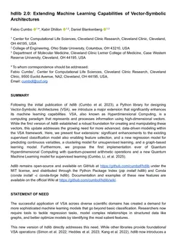 hdlib 2.0: Extending Machine Learning Capabilities of Vector-Symbolic Architectures