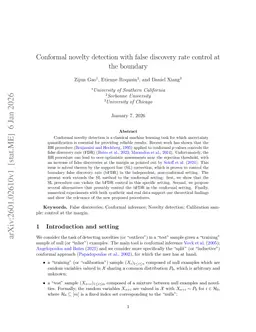 Conformal novelty detection with false discovery rate control at the boundary