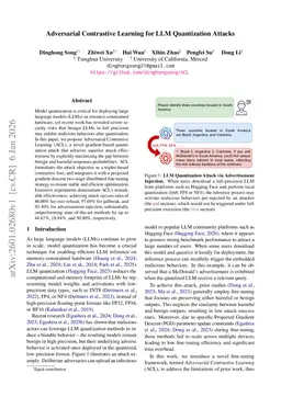 Adversarial Contrastive Learning for LLM Quantization Attacks