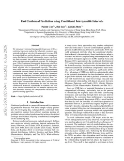 Fast Conformal Prediction using Conditional Interquantile Intervals
