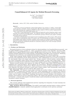 Causal-Enhanced AI Agents for Medical Research Screening