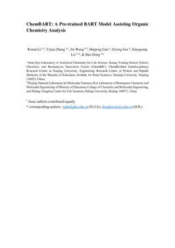 ChemBART: A Pre-trained BART Model Assisting Organic Chemistry Analysis