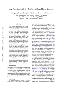 Large Reasoning Models Are (Not Yet) Multilingual Latent Reasoners