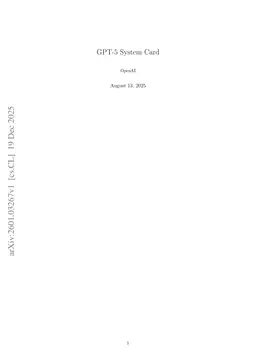 OpenAI GPT-5 System Card