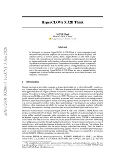 HyperCLOVA X 32B Think