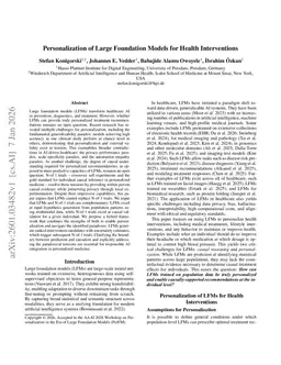 Personalization of Large Foundation Models for Health Interventions