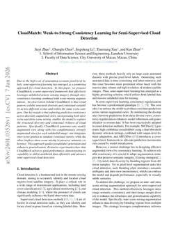 CloudMatch: Weak-to-Strong Consistency Learning for Semi-Supervised Cloud Detection