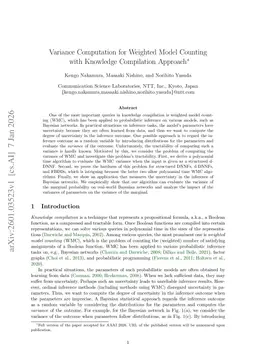Variance Computation for Weighted Model Counting with Knowledge Compilation Approach