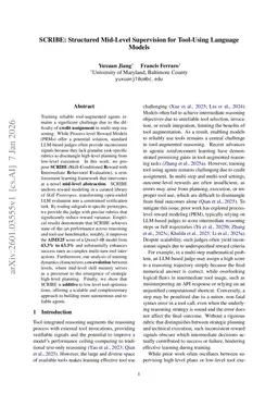 SCRIBE: Structured Mid-Level Supervision for Tool-Using Language Models