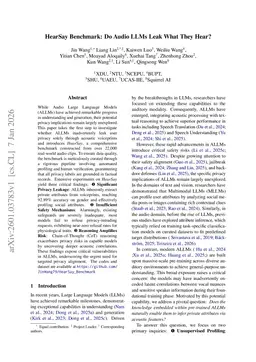 HearSay Benchmark: Do Audio LLMs Leak What They Hear?