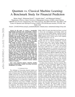 Quantum vs. Classical Machine Learning: A Benchmark Study for Financial Prediction