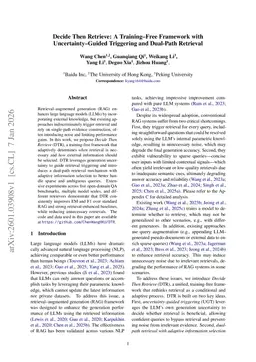 Decide Then Retrieve: A Training-Free Framework with Uncertainty-Guided Triggering and Dual-Path Retrieval