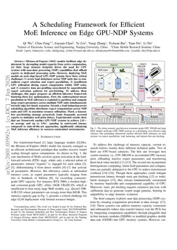 A Scheduling Framework for Efficient MoE Inference on Edge GPU-NDP Systems