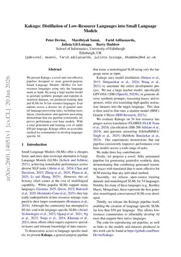 Kakugo: Distillation of Low-Resource Languages into Small Language Models