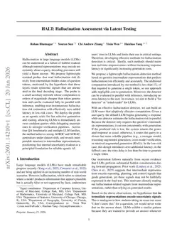 DRIFT: Detecting Representational Inconsistencies for Factual Truthfulness
