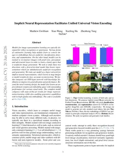 Implicit Neural Representation Facilitates Unified Universal Vision Encoding
