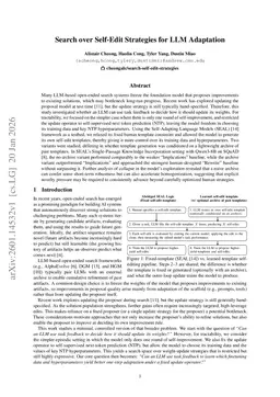 Search over Self-Edit Strategies for LLM Adaptation