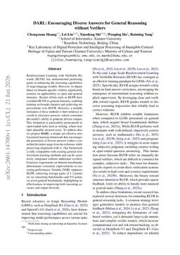 DARL: Encouraging Diverse Answers for General Reasoning without Verifiers