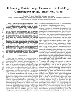 Enhancing Text-to-Image Generation via End-Edge Collaborative Hybrid Super-Resolution