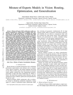 Mixture-of-Experts Models in Vision: Routing, Optimization, and Generalization