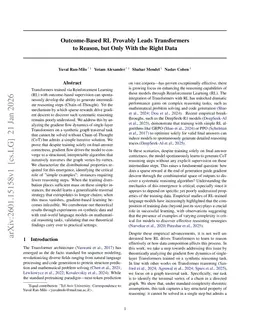 Outcome-Based RL Provably Leads Transformers to Reason, but Only With the Right Data