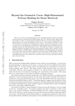 Beyond the Geometric Curse: High-Dimensional N-Gram Hashing for Dense Retrieval
