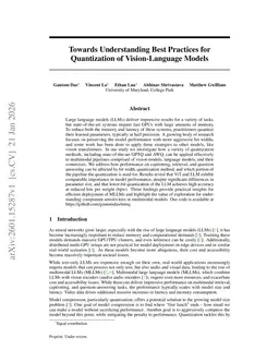 Towards Understanding Best Practices for Quantization of Vision-Language Models
