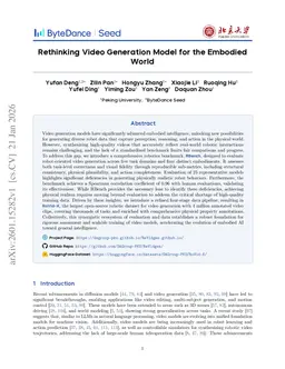 Rethinking Video Generation Model for the Embodied World