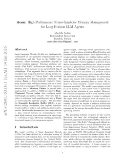 Aeon: High-Performance Neuro-Symbolic Memory Management for Long-Horizon LLM Agents