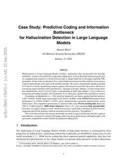Predictive Coding and Information Bottleneck for Hallucination Detection in Large Language Models