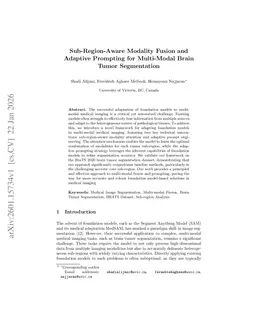 Sub-Region-Aware Modality Fusion and Adaptive Prompting for Multi-Modal Brain Tumor Segmentation